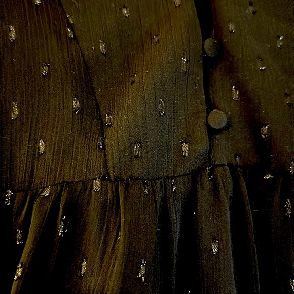 Zara Short Black Dress Sparkly Teardrops - Picture 3 of 5